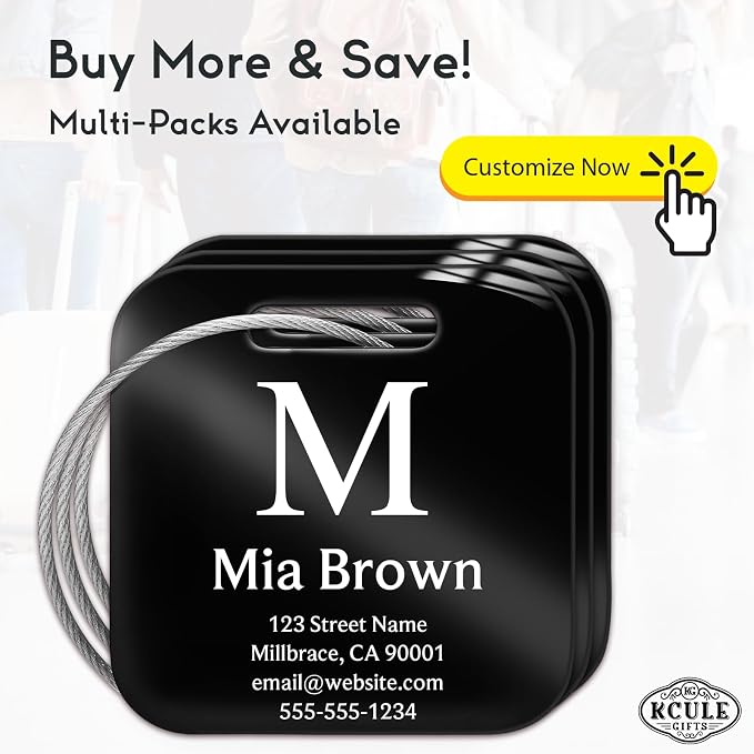 Customized Stainless Steel Luggage Tags: Personalize Your Suitcases, and Bags - Image 2