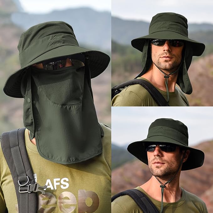 Sun Hats for Men Women Fishing Hat UPF 50+ Breathable Wide Brim Summer UV - Image 2