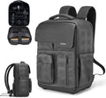Cwatcun Waterproof Camera Backpack PU Leather Camera Bag by FocusonCameraBag