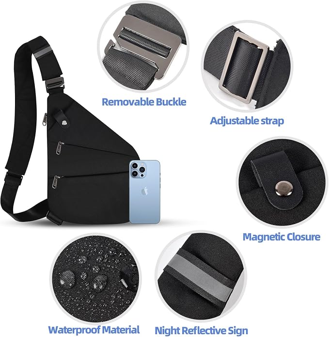 Anti Theft Crossbody Bag, Anti Theft Travel Bag - Image 3