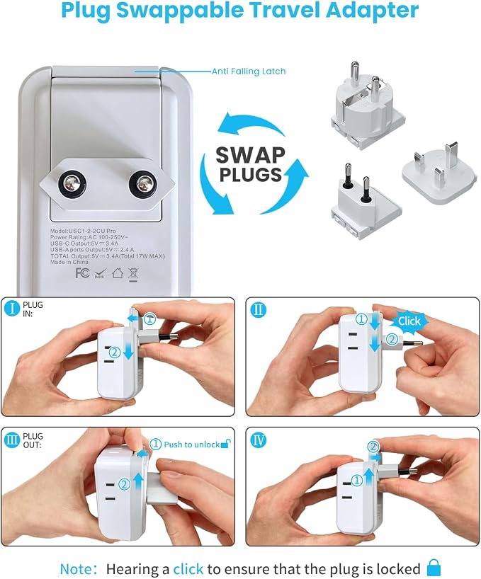 VINTAR European Travel Plug Adapter Kit, Adapter - Image 2