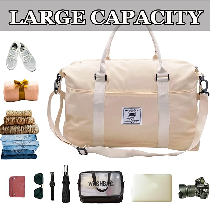 Travel Duffle Bag, Waterproof Sport Tote Gym Bag - Image 3
