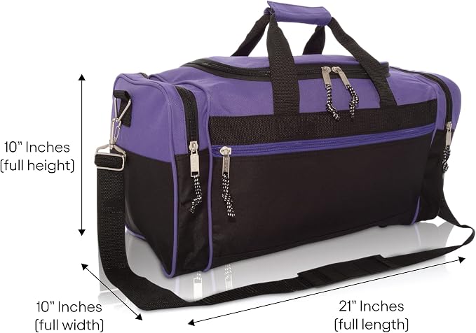 DALIX 21" Blank Sports Duffle Bag Gym Bag Travel Duffel - Image 6
