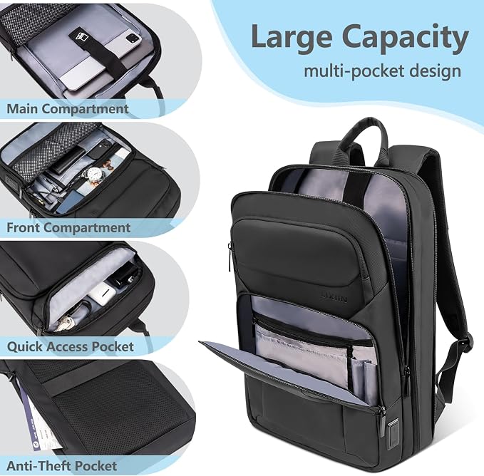 Backpack for Men Slim & Expandable Travel Laptop Backpack - Image 4