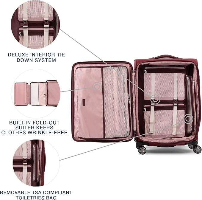 Travelpro Platinum Elite Softside Expandable Checked Luggage, 8 Wheel Spinner - Image 5