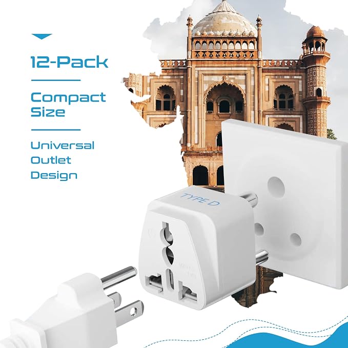 Ceptics Travel Adapter with Types A-M Plugs, Travel Plug Adapter Set Compatible - Image 7