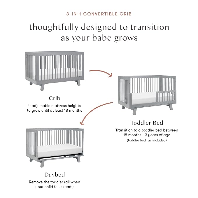 Babyletto Hudson 3-in-1 Convertible Baby Crib - Image 5