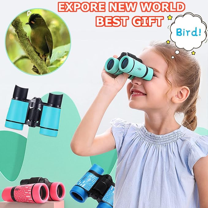 Kids Binoculars Best Gifts for 3-12 Years Boys Girls High-Resolution Optics - Image 2