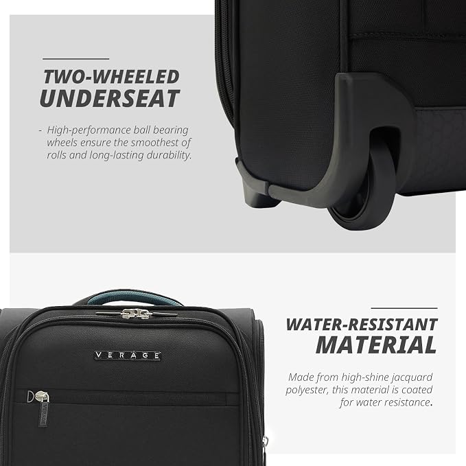 Verage Under Seat Luggage with Wheels, Softside Expanable Small Suitcase Carry - Image 7