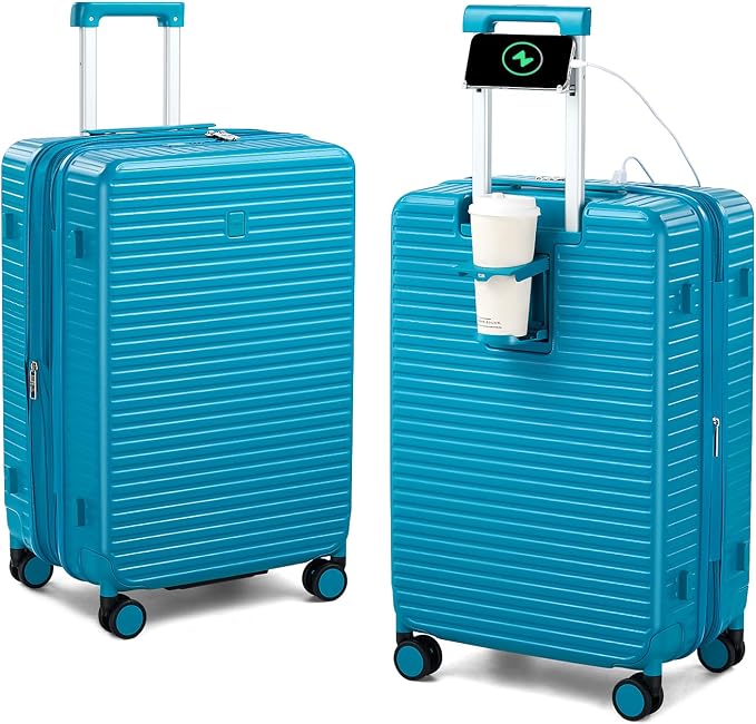Hard Shell Suitcases Travel Expandable Luggage, 24 Inch Check in Luggage by HanTrip