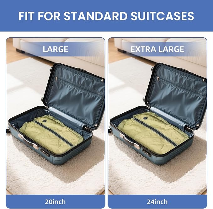 BAGAIL TPU Vacuum Bag for Travel, Reusable Compression Bag - Image 9