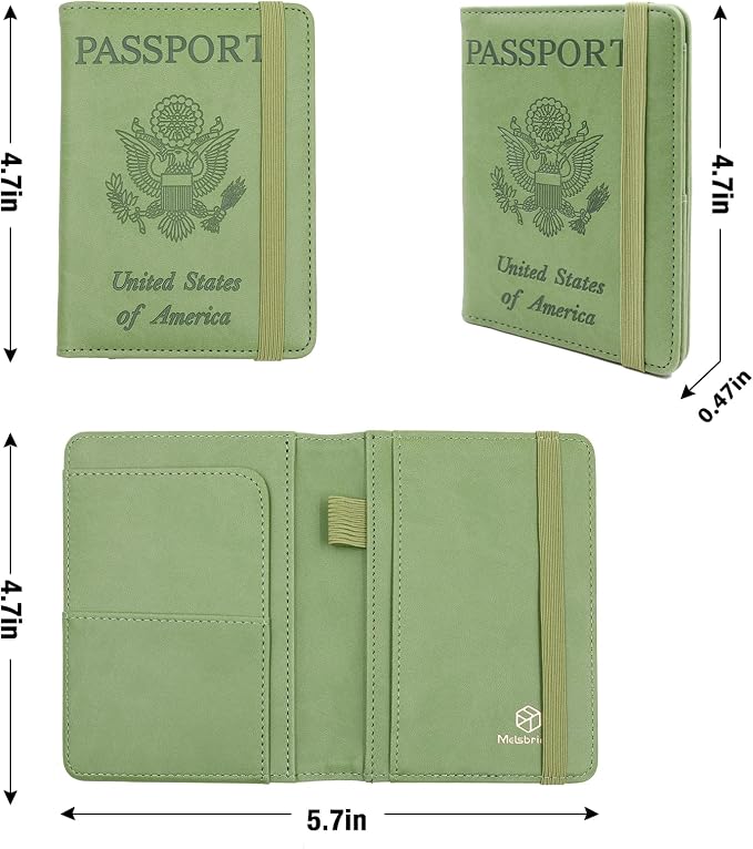 Melsbrinna Premium Leather Passport Holder Covers Case, Waterproof Rfid - Image 4
