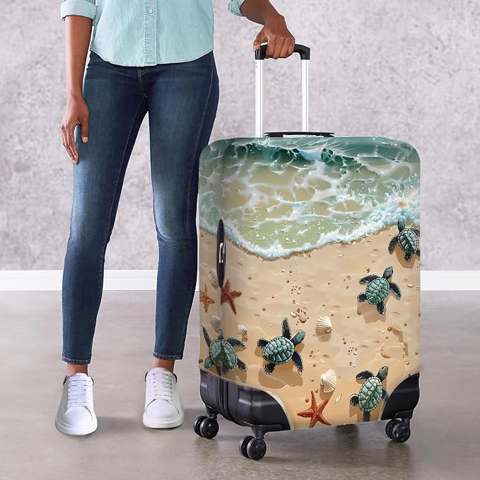 Sea Turtles Luggage Cover Anti-scratch Dustproof Suitvase Protector Fits 26-29 - Image 4