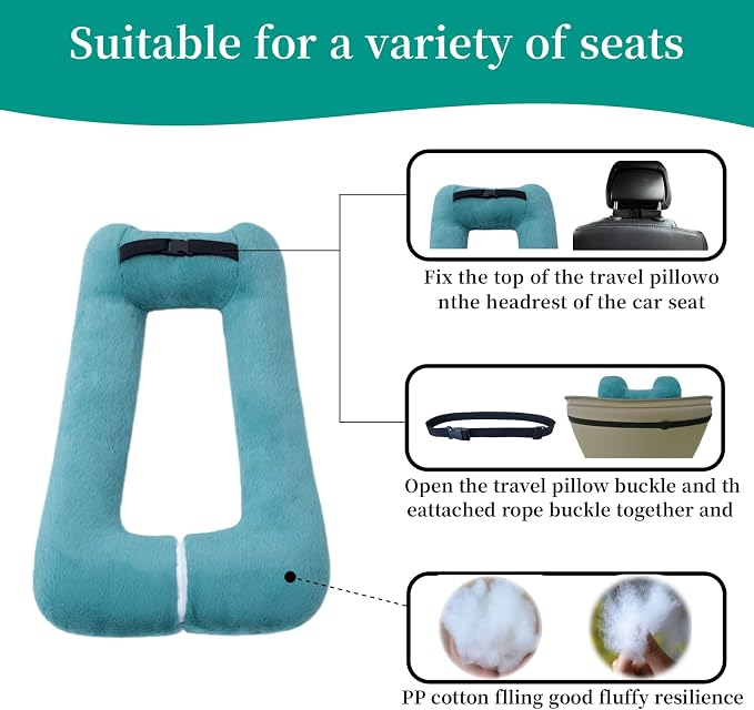 Travel Pillow Upgraded Version of Aircraft Travel Neck Pillow - Image 5