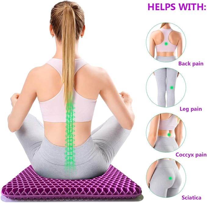 Gel Seat Cushion, Office Seat Cushion Chair Pads - Image 5
