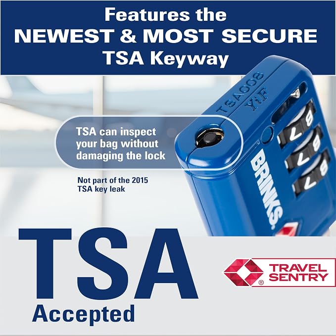 Brinks TSA Accepted Indicator Luggage Lock, New More Secure TSA008 Key - Image 3