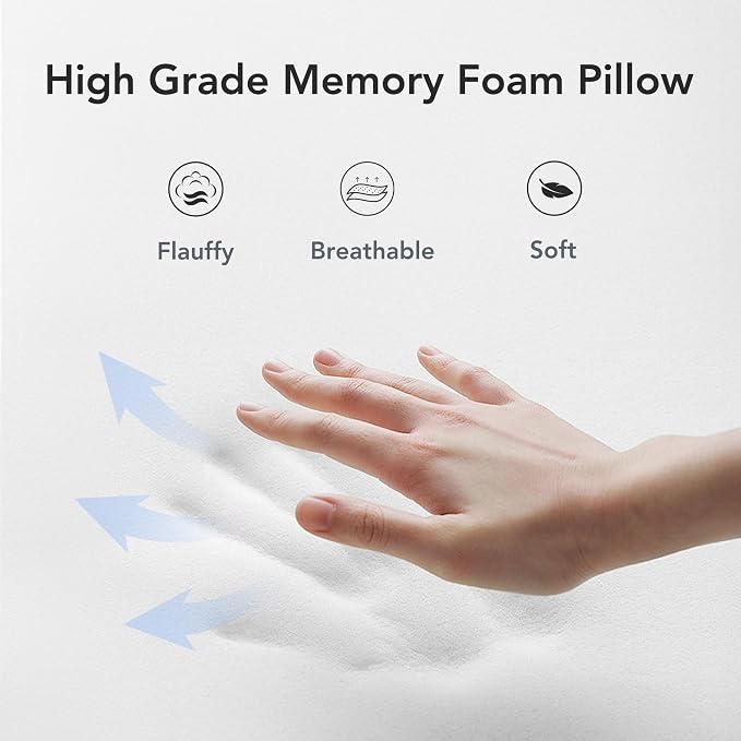 Travel Pillow, 100% Pure Memory Foam Travel Neck Pillow Airplane Neck Support - Image 6
