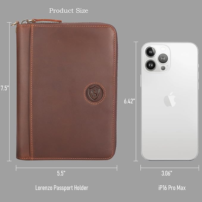 STAR VISTA Lorenzo Full Grain Leather Family Passport Wallet - Image 9