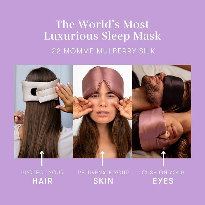 DROWSY Silk Sleep Mask. Face-Hugging, Padded Silk Cocoon - Image 5