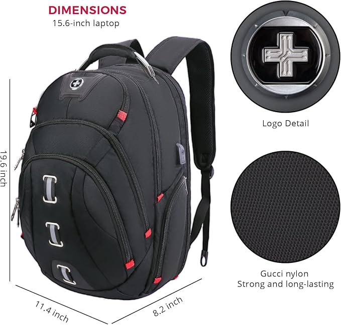 Swissdigital Design Travel Laptop Backpack, College Backpack - Image 2