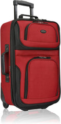 U.S. Traveler Lightweight Rolling 20" Carry On Luggage Softside Suitcase by USTraveler
