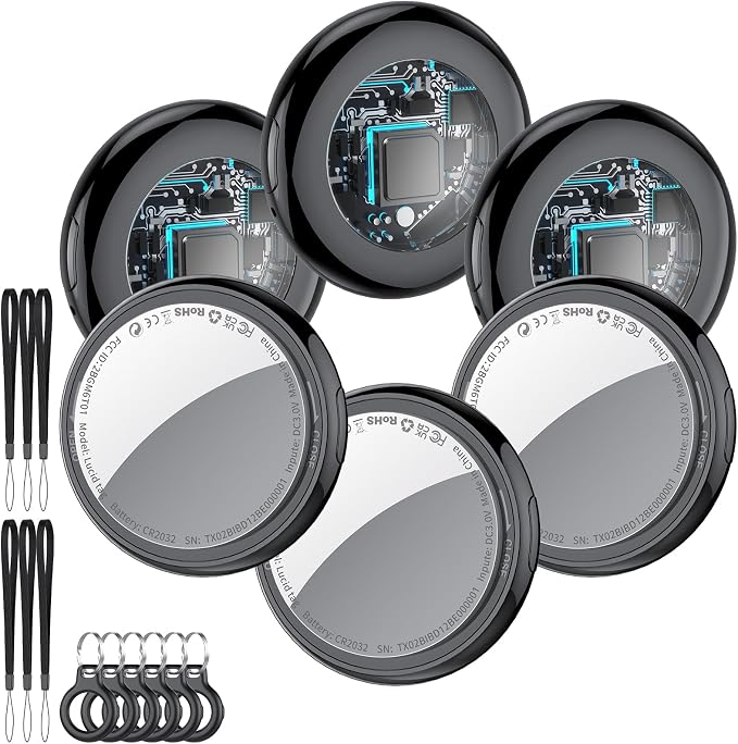2025 New Air Tracker Tags-6 Pack, Replaceable Battery, Key Finder and Item by Tukio