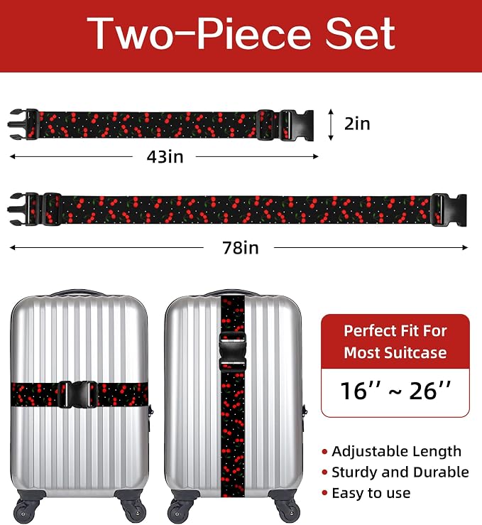 Luggage Straps for Suitcases Travel Belt Luggage Band Heavy Duty Traveling - Image 2