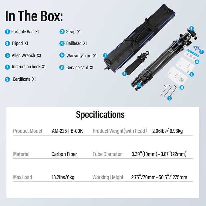 SIRUI Carbon Fiber Travel Tripod - Image 9