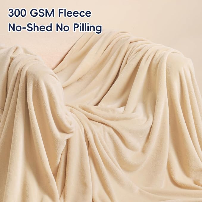 PHF Ultra Soft Fleece Blanket Queen Size, No Shed No Pilling Luxury Plush Cozy - Image 3