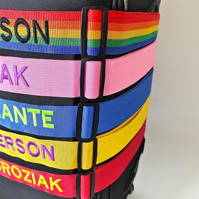 5PC Custom Embroidery Luggage Strap - Image 7
