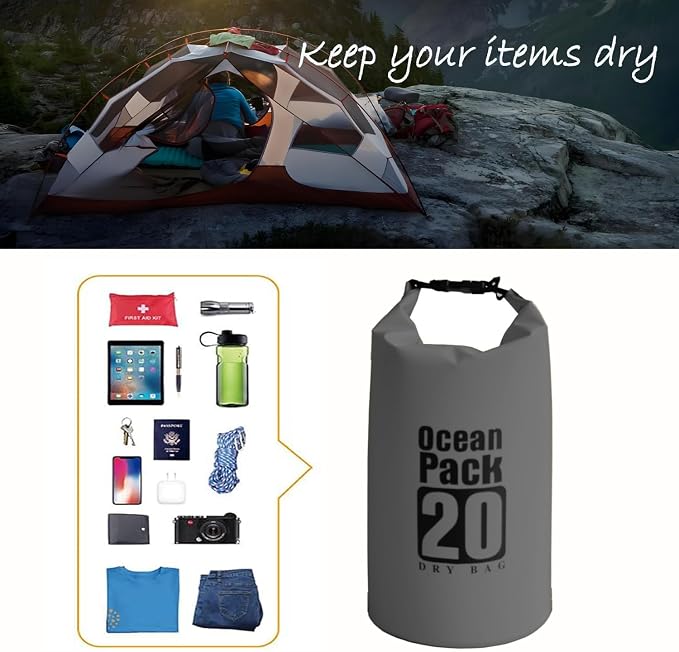 Dry Bag Waterproof Backpack 5L/10L/20L/30L Roll Top Waterproof Bag, Floating - Image 5