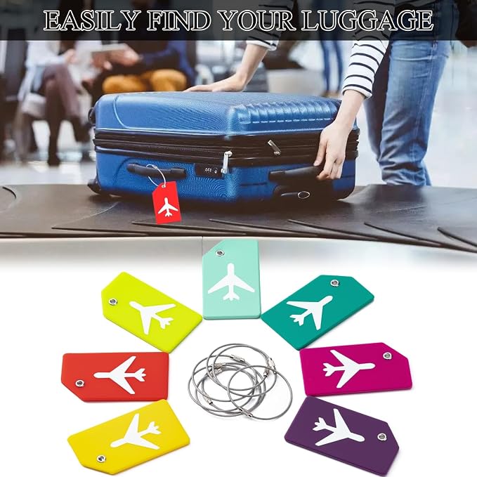 7 Pack Silicone Luggage Tag for Suitcases - Image 6