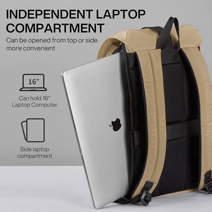 mixi Travel Laptop Backpack for Women & Men, Carry On Backpack fits 16'' Laptop - Image 3