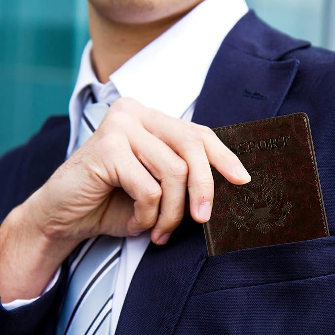 TIGARI Passport Holder for Travel Women Men, PU Leather Passport Wallet Cover - Image 7