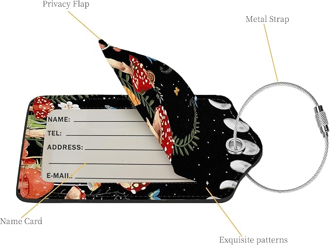 2 Pcs Luggage Tags for Suitcases, PU Leather Cruise Ship Luggage Tags - Image 2