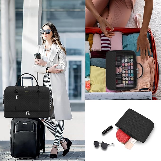 Weekender Bag for Women, Travel Duffel Bag Carry On Overnight Bag - Image 2