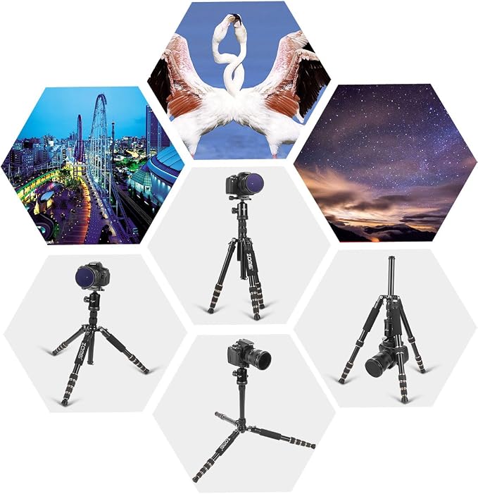 ZoMei Z669 Magnesium Aluminum Alloy Travel Camera Tripod - Image 6