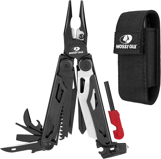 MOSSY OAK Multitool, 19-in-1 Stainless Steel Multi Tool Pliers, Survival Tools by MossyOak