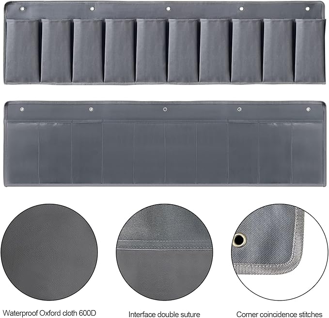 RV Shoe Pockets 10 Pockets Heavy Hanging Bedside Storage Organizer - Image 6