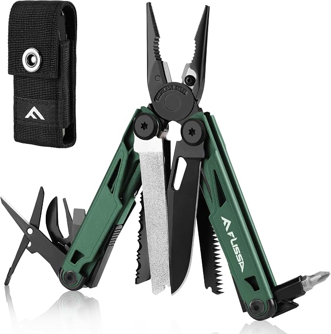FLISSA Multitool, 15-in-1 Multi Tool Pocket Knife by FLISSA