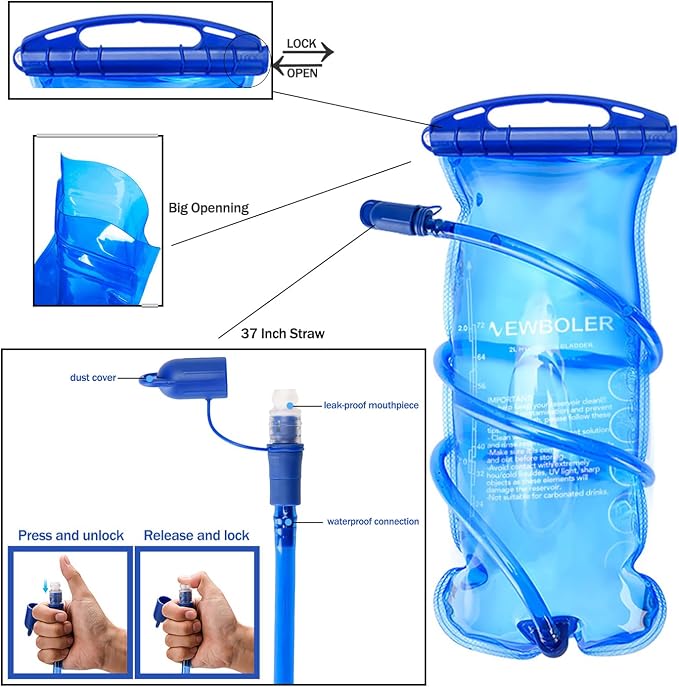 15L Hydration Backpack with 2L Water Bladder Water Backpack - Image 6