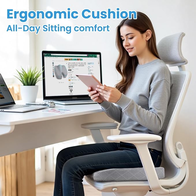 TushGuard Office/Car Seat Cushion, Non-Slip Sciatica & Back Coccyx Tailbone - Image 7