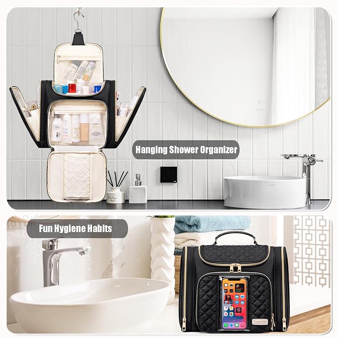 Travel Toiletry Bag for Women, Hanging Toiletry Bag, Bathroom Bag Portable - Image 8