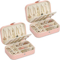 Travel Jewelry Box, PU leather Small Jewelry Organizer by XZUZ