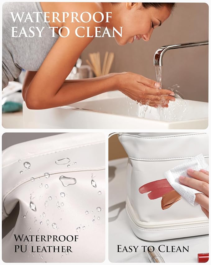 Initial Makeup Bags, Personalized Double Layer Cosmetic Bag - Image 8
