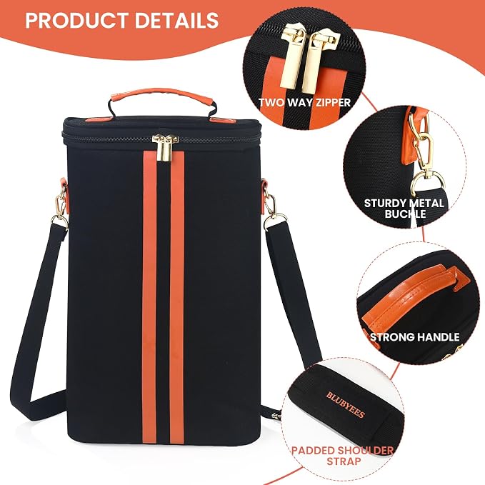 2-Bottle Insulated Wine Carrier Tote - Image 3