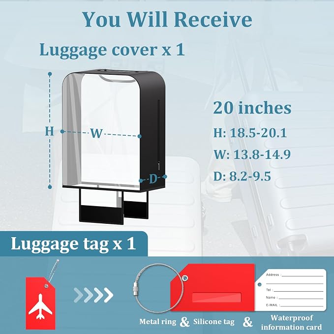 Upgraded Clear TPU Suitcase Cover Protector - Image 8