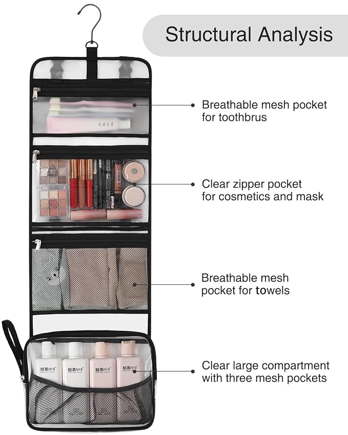 Relavel Travel Hanging Toiletry Bag - Image 3