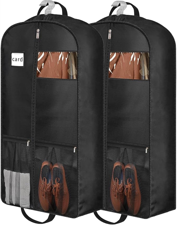 43" Heavy Duty Garment Bags for Travel 6.5" Gusseted Suit Bags for Closet by BH7STAR