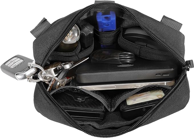 Tactical Molle Admin Pouch Utility Laser Cut EDC Tool Pouch Bag Horizontal - Image 6